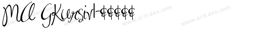MA GKursiv1字体转换